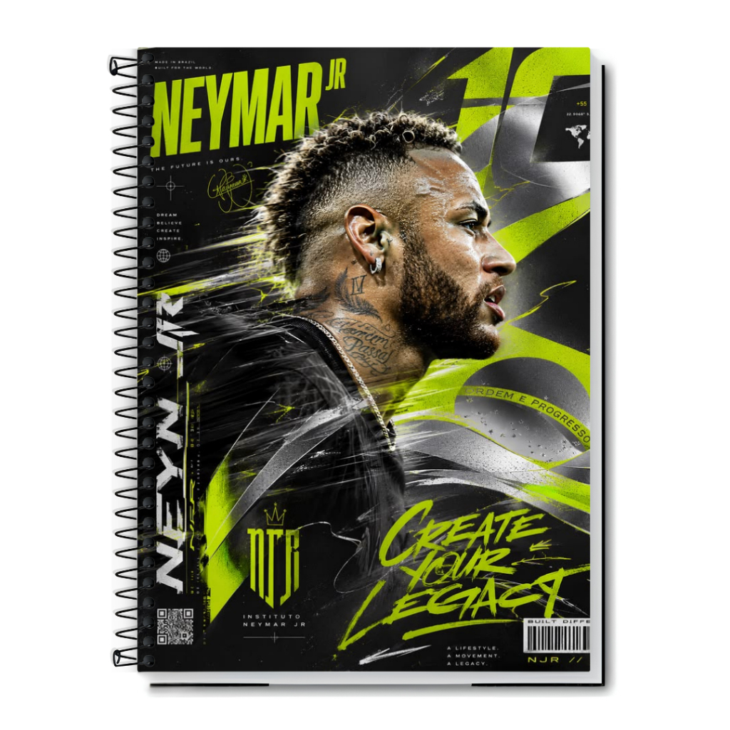Caderno Neymar  – Modelos com 1, 10 15 ou 20 Matérias para Facilidade e Organização - Universitário