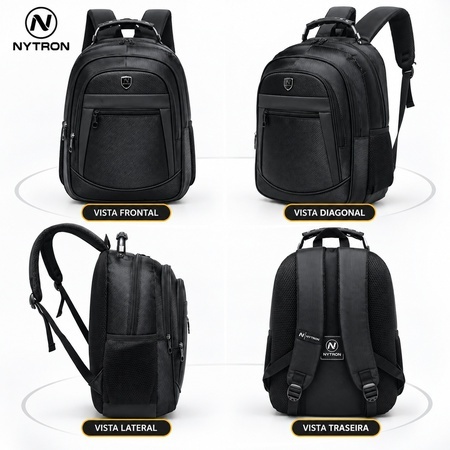 Mochila Nytron Masculina Faculdade Executiva Resistente 22L · foto 2