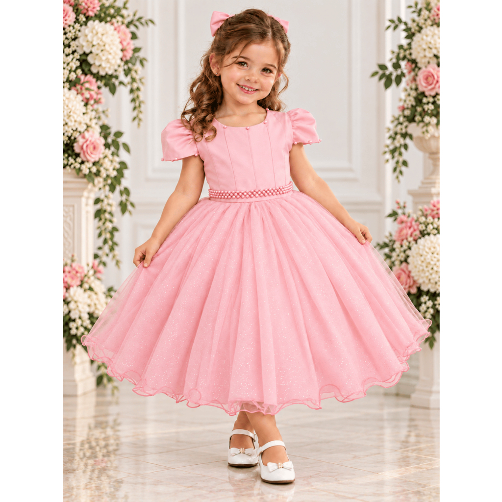 Vestido Festa Infantil Luxo Batizado Dama De Honra Formatura - Um Conto de Fadas para Sua Princesa! - Várias Cores