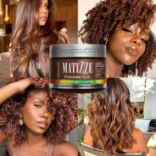 Máscara Tonalizante Matizze Chocolate Avelã Hidralise 100% Natural Sem Amônia Morena Iluminada 250g
