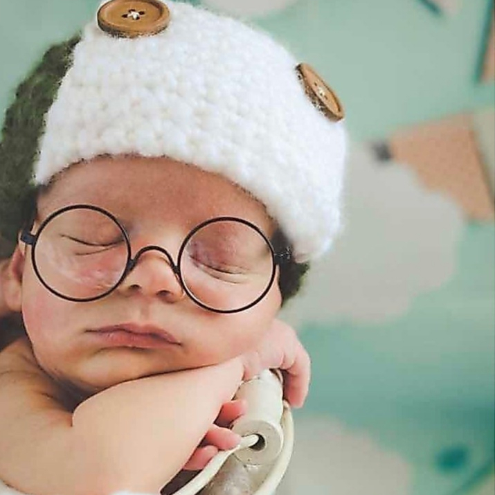 Óculos Newborn para ensaio recém-nascido mini oculos