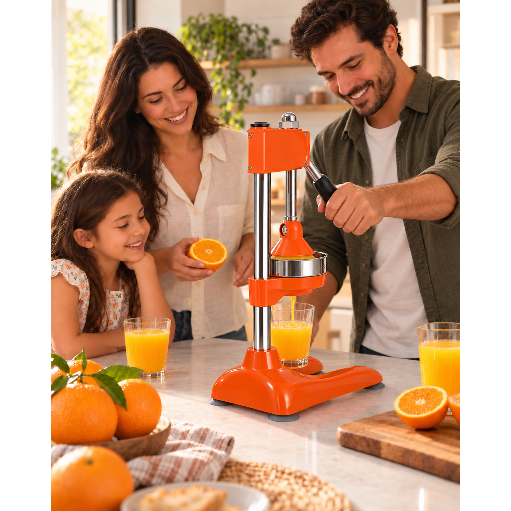Espremedor de Frutas Manual com Alavanca para Suco Natural de Diversas Frutas