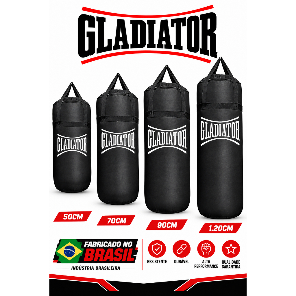 Saco De Pancada Saco de Boxe Treino em casa Boxe Muay Thai Gladiator