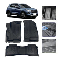 Tapete Bandeja 3D para Tiggo 5x Sport Pro 2020 a 2027 com Borda Elevada Concha - Linha Premium