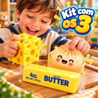 Kit 3 Squishy Baozi Tamanho Grande Divertido Super Raro Surpresa Macio Antiestresse Sensorial Tiktok