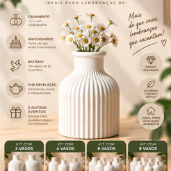 Kit com 2, 4, 8 ou 10 Vasos Decorativos