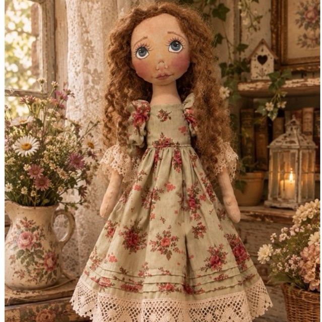 Boneca de pano Artesanal /Decoraçao/Boneca vintage/Dolls