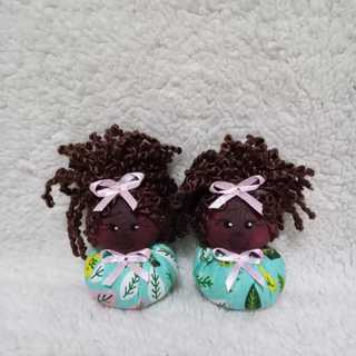 Mini Boneca de pano sachê 6 cm