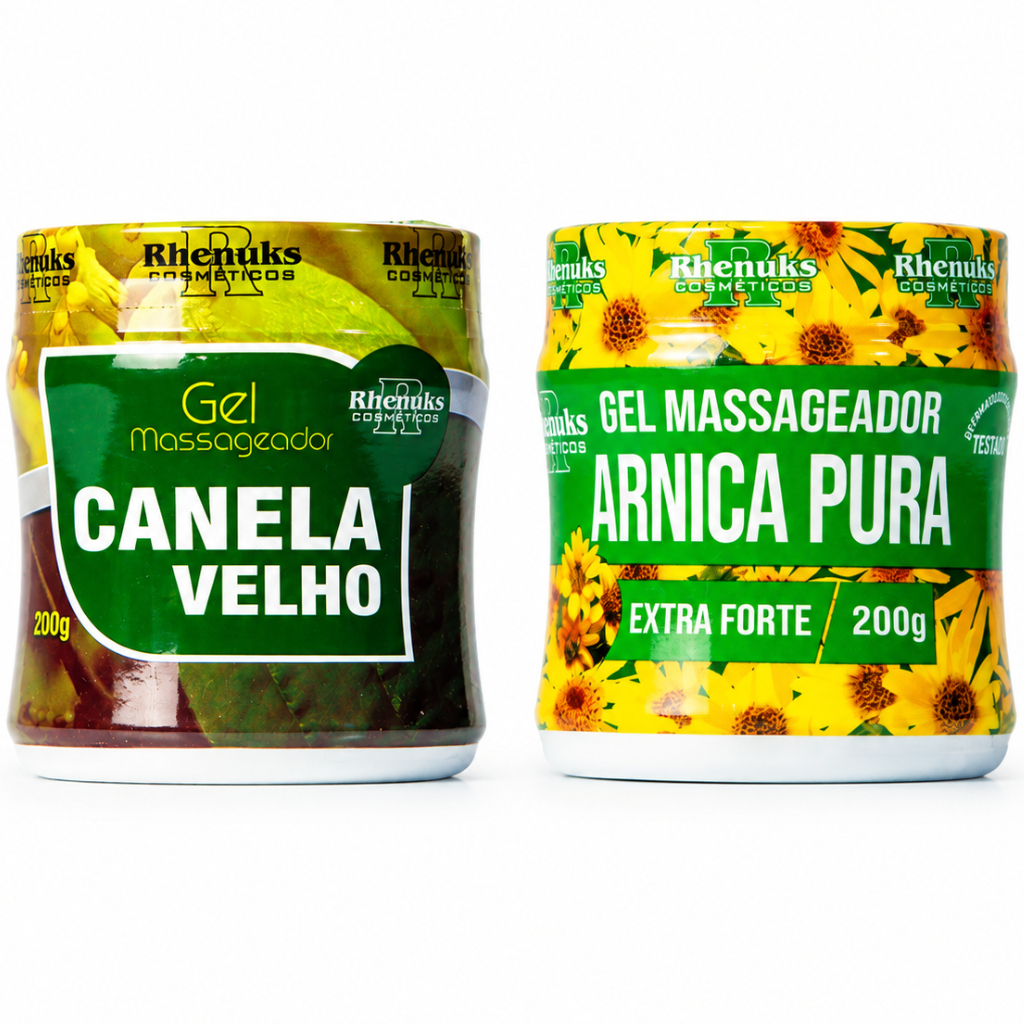 Kit 2 Gel Massageador Rhenuks Canela De Velho + Arnica Extra Forte