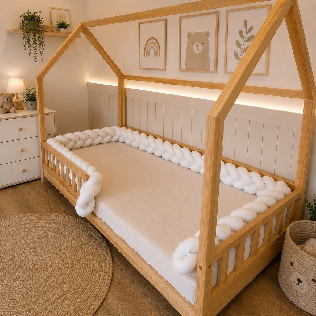 Trança para Lateral De Berço Avulsa 6,5/7,5 Metros Para Camas De Solteiro/Mini/Montessoriano/ Casal