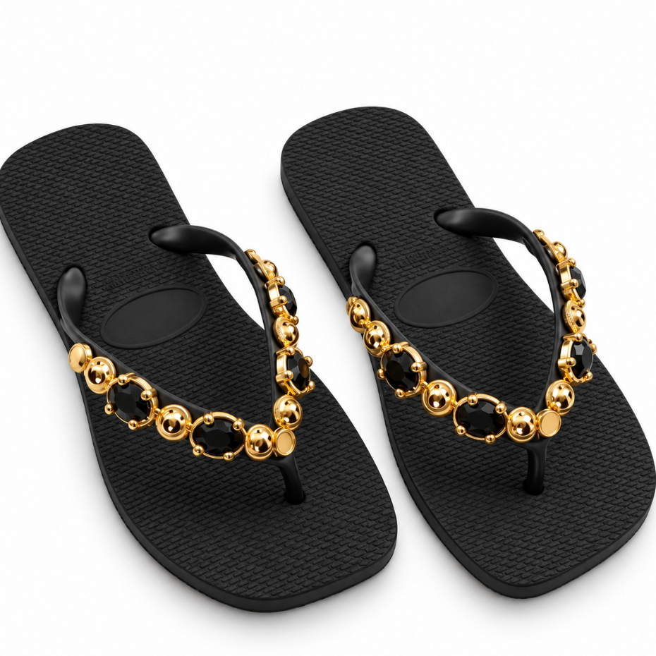 Chinelo Com Pedraria Feminino Casual Antiderrapante Confortável Macio Leve Dia a Dia