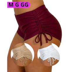 Sunquíni cor lisa - Shorts Cordinha -Biquíni Suplex Moda Praia Verão.