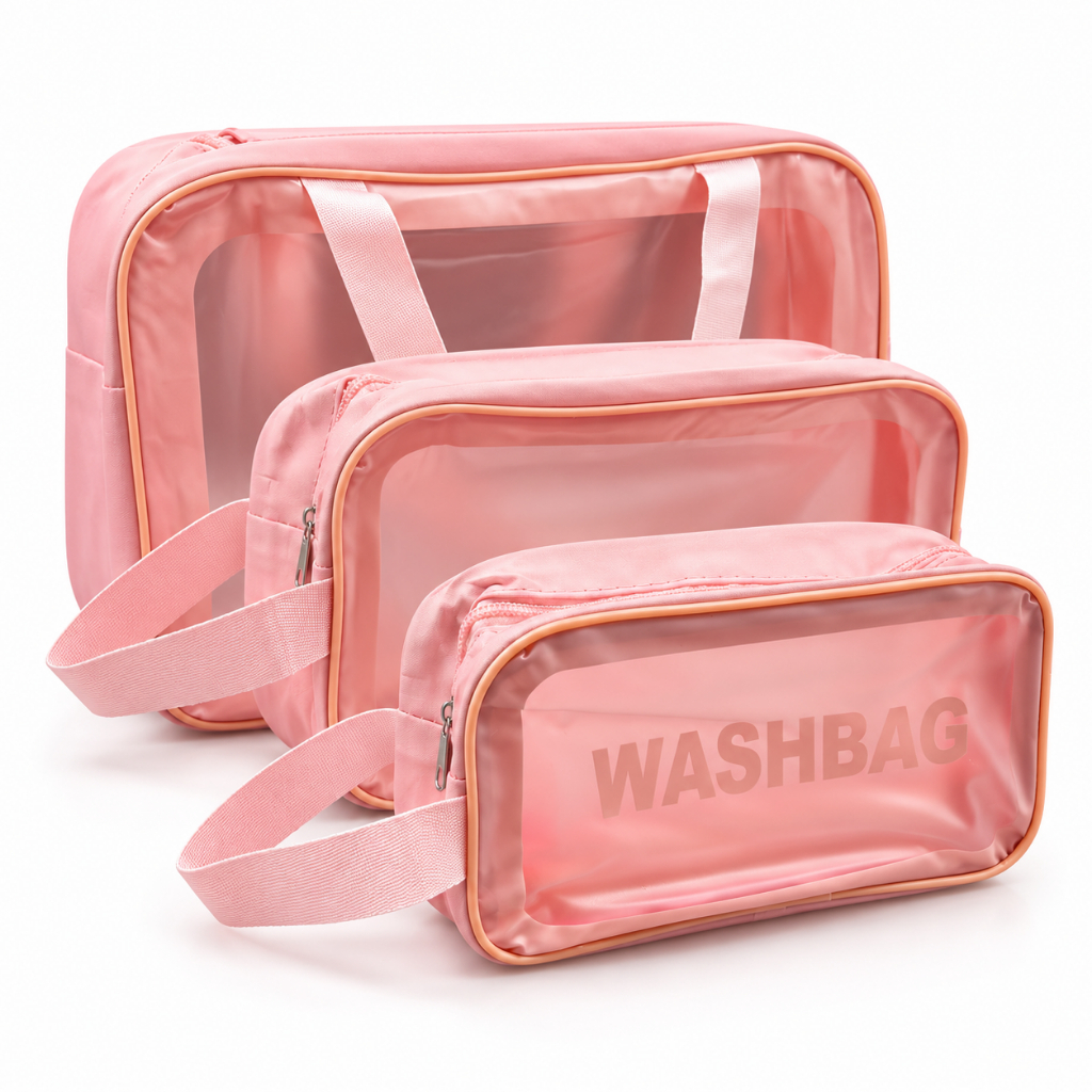 Kit 3 Necessaire Impermeável Washbag Bolsa Organizadora