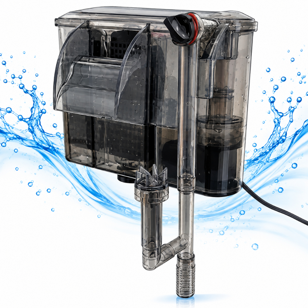 Filtro Externo Aquario Hang-On 600 L/h 8W Filtro Duplo Cascata Silencioso Controle De Vazao