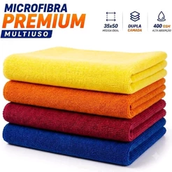 ​Kit (2)-(4) Panos Microfibra 400gsm Dupla Camada 35x50cm TM (médio) - Alta Absorção