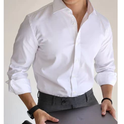 Camisa Social Masculina Manga Comprida Escritório casual Slim Fácil