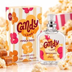 Perfume Feminino Candy Land Pipoca Doce Jequiti 25ml Original Fragrância Gourmand Doce com Notas de Caramelo e Baunilha