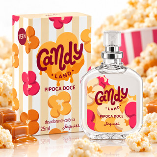 Perfume Feminino Candy Land Pipoca Doce Jequiti 25ml Original Fragrância Gourmand Doce co…