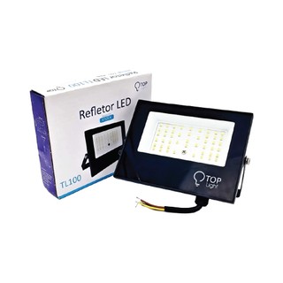 Kit 2 un Refletor 100w Projetor Led Branco Frio Slim Holofote Bivolt Prova Dágua 6500k mini