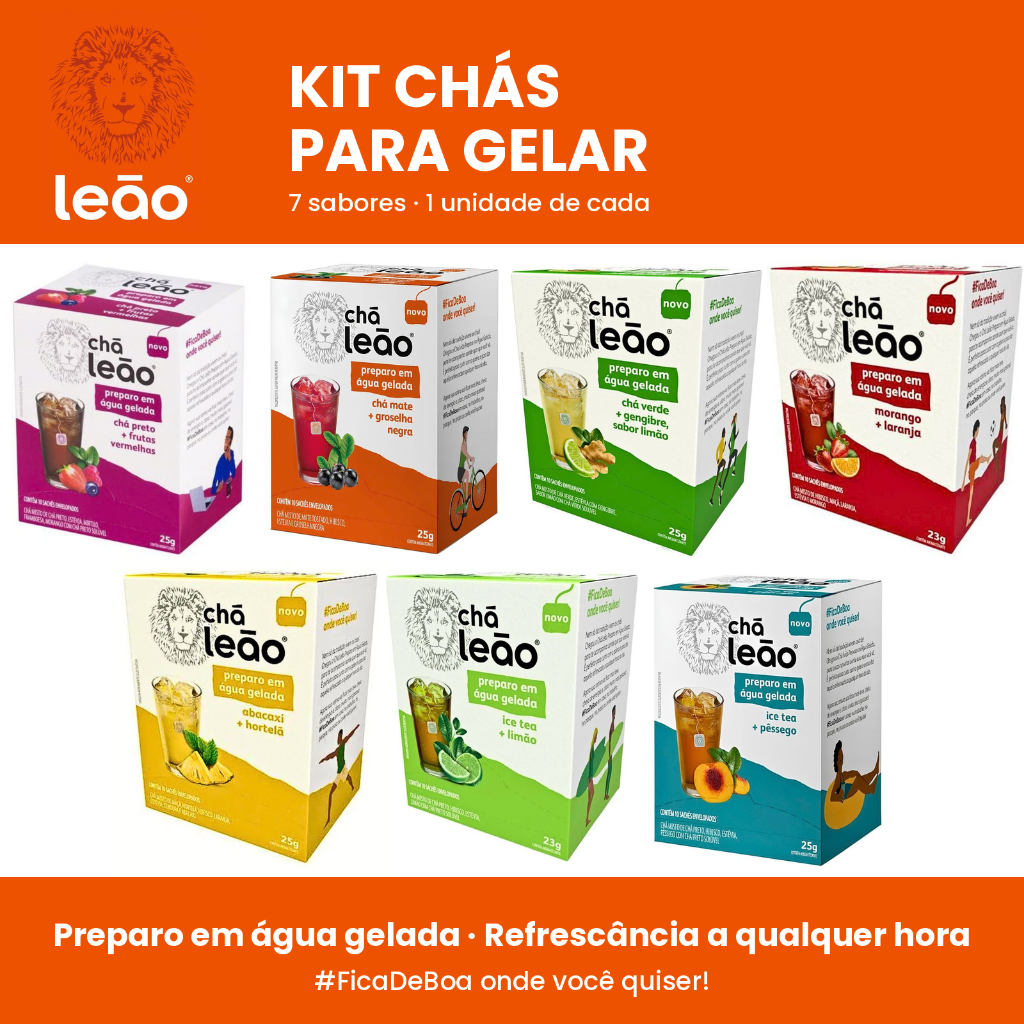 Kit Chás Gelados Leão - Coleção Completa com 7 Sabores