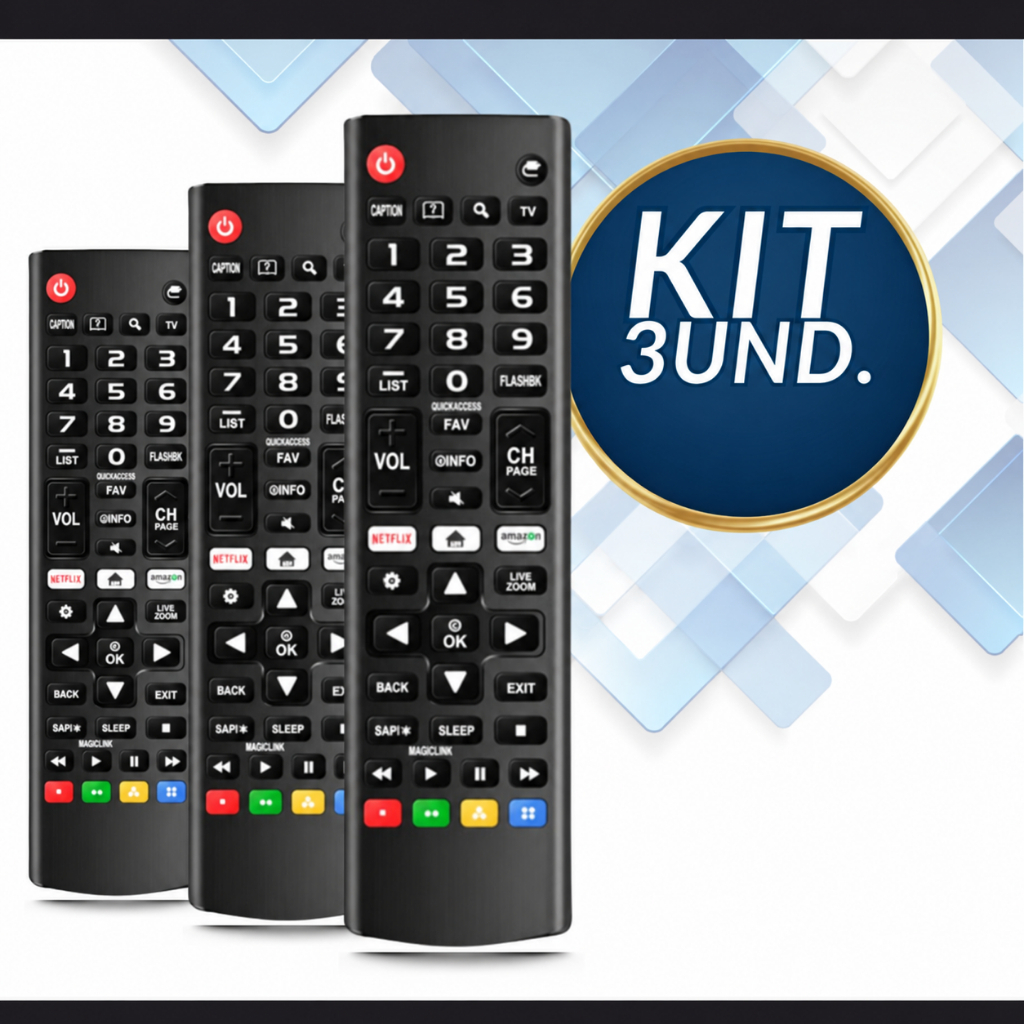 Kit Controle Remoto Compatível para LG Smart Tv 4k Universal LG