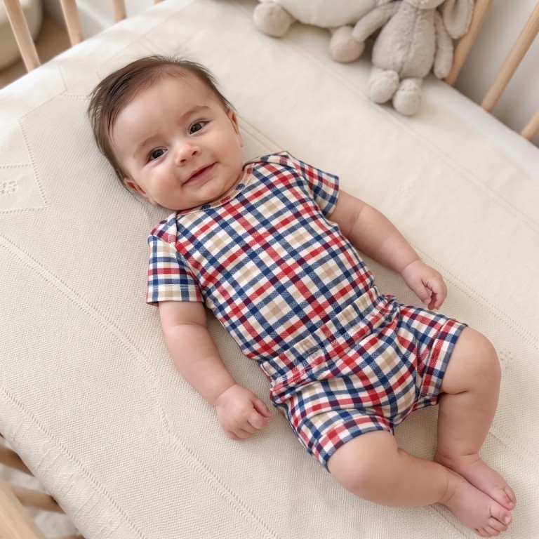 Conjunto Bebê Menina 2 Peças Body Transpassado e Short 100% Algodão Fresco Estampas Sortidas Premium