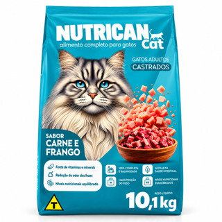 Ração Gato Castrado 10,1kg 28g Proteína Sabor Carne e Frango