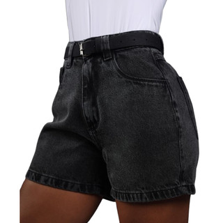 Short Pedalete Jeans Feminino Sem Lycra, Cintura Alta , Revesst Jeans