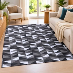 Tapete Geométrico Emborrachado PVC Para Sala 2,00 m X 1,40m e 1,00 m x 1,40m