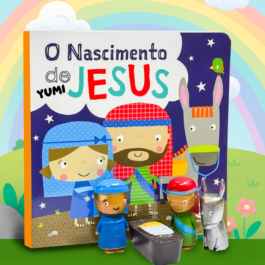 Livro Infantil O Nascimento de Jesus - Divirta-se Com Cenário e Personagens Brinquedo Educativo