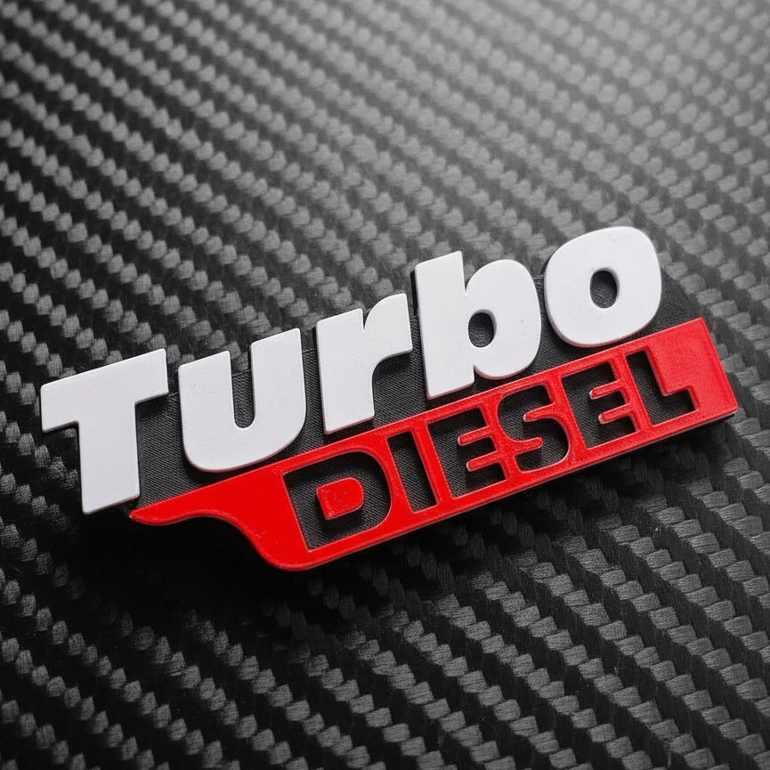 Emblema Turbo Diesel Caminhonete RAM, Ford, Silverado, Texas, BF MS Personalizado
