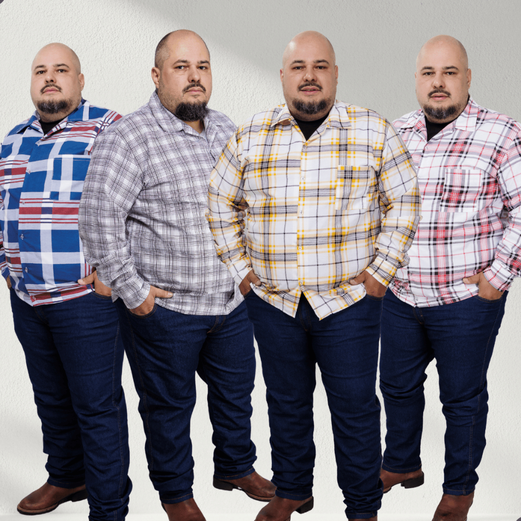 Kit 4 Camisa Xadrez Masculina Plus Algodão Manga Longa Cowboy Rodeio em Oferta na Shopee