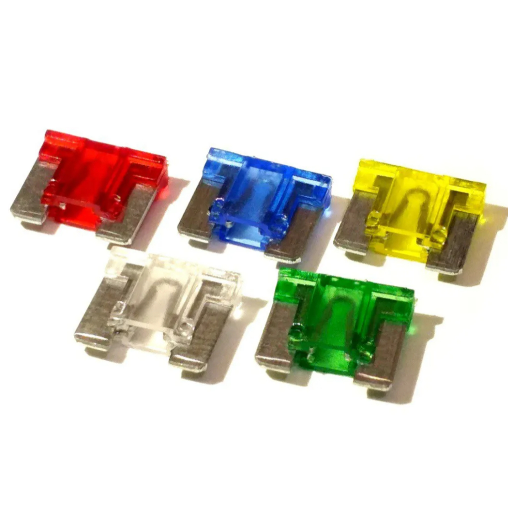 Fusível Kit Emergência Mini Elemento Curto 10 Unid Hikari 10Ah, 15Ah, 20Ah, 25Ah, 30Ah