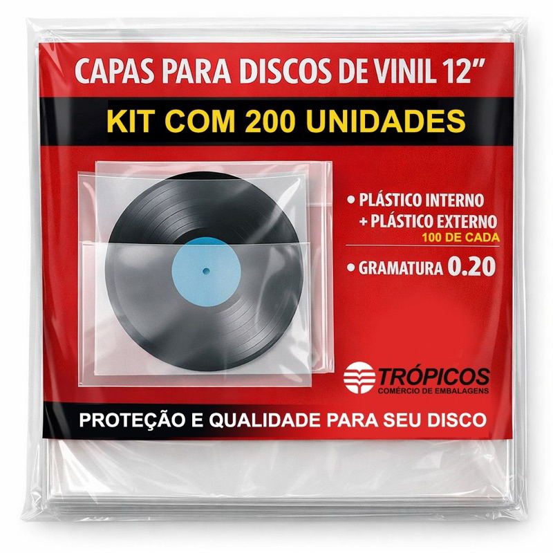 Plastico Vinil Lp 200 - 100 Externos 0.20 + 100 Interno