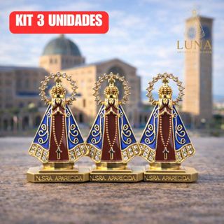 Kit Santinha Nossa Senhora Aparecida Painel Carro Caminhao Mesa Dupla Face em Oferta na Shopee