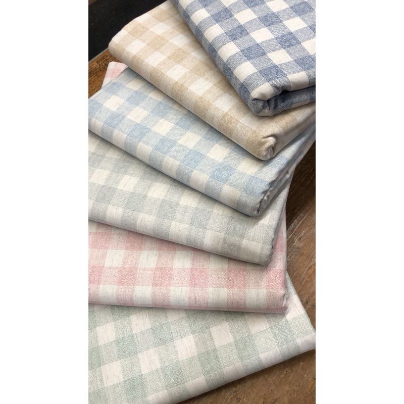 LINHÃO Misto Xadrez Caldeira  70% Algodão 18% Viscose 12% Linho  (50x1.50 ) em Oferta na Shopee