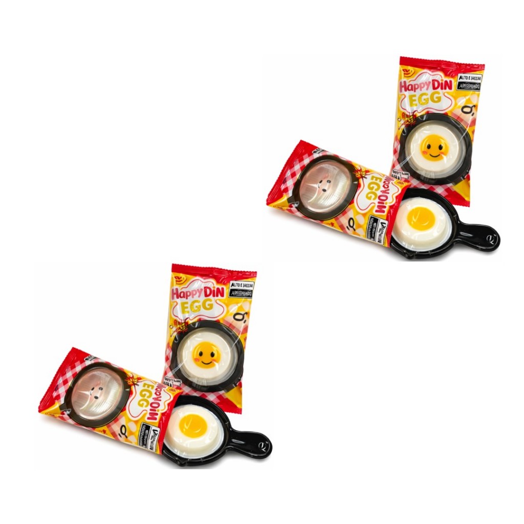 Kit 2 Bala De Gelatina Happy Din Egg Ovo Frito 20g cada em Oferta na Shopee
