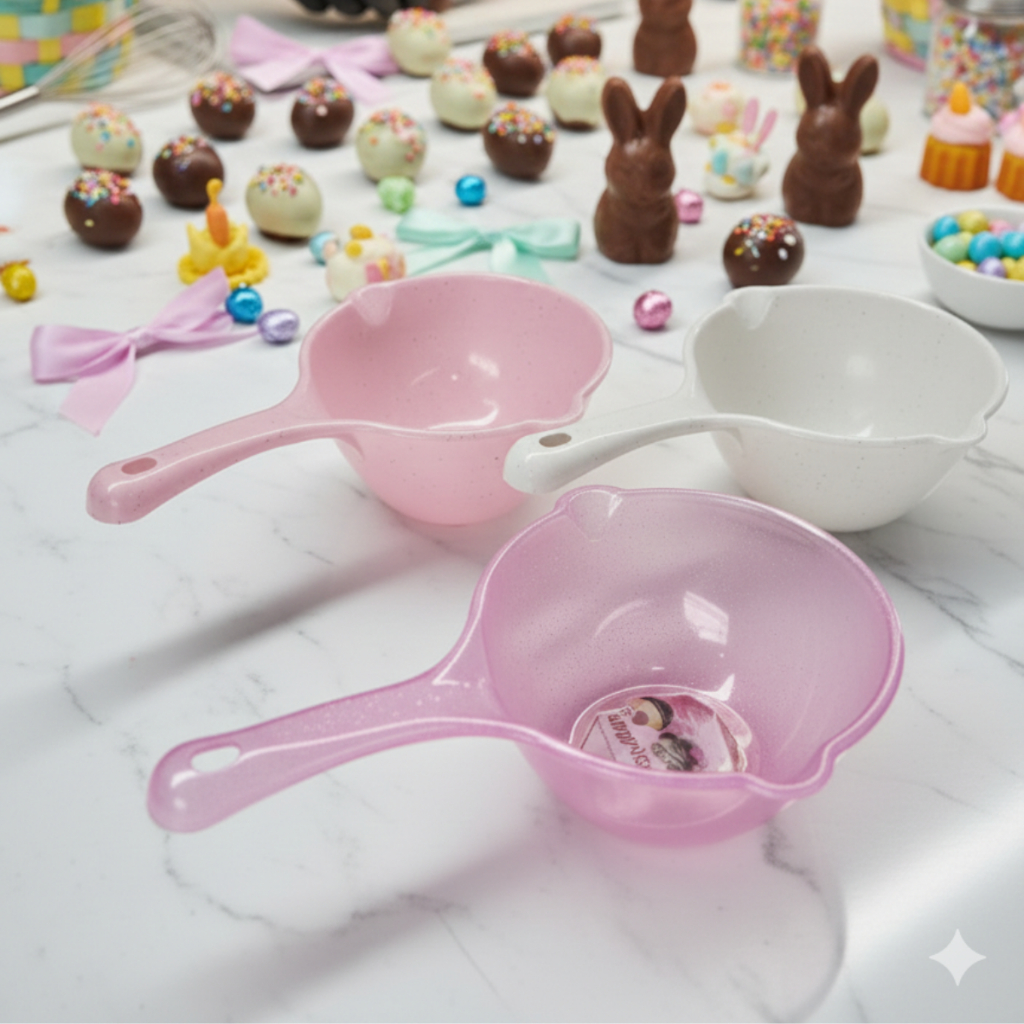 Panelinha Tigela 1,1Litros para confeitaria com 2 bicos graduado