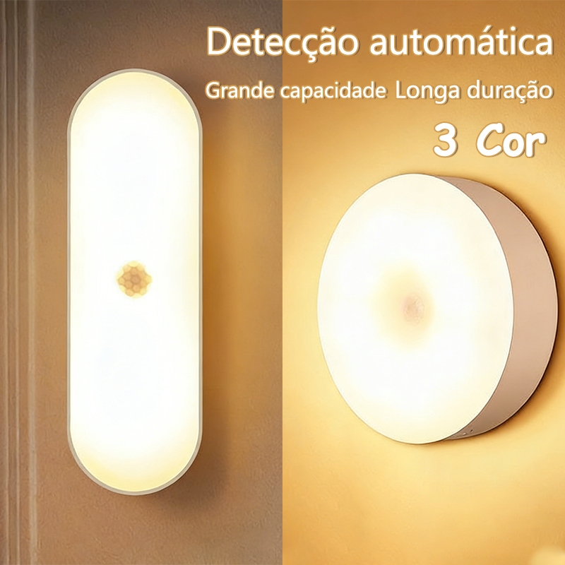 Lâmpada Led Recarregável Sem fio com Sensor de Presença Luminária