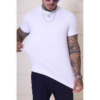 Camiseta Masculina Canelada Premium Slim Confortável Moderna Alta Qualidade