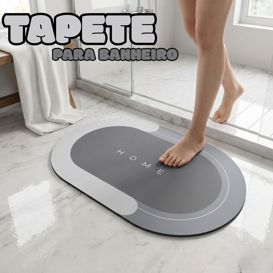 Tapete para Banheiro de Secagem Rápida e Altamente Absorvente  Ideal para Chuveiro Cozinha e Varanda