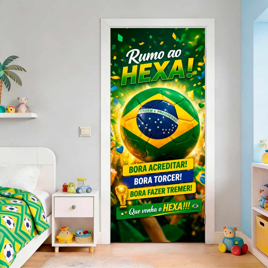 Capa Porta Copa Do Mundo Brasil Hexa