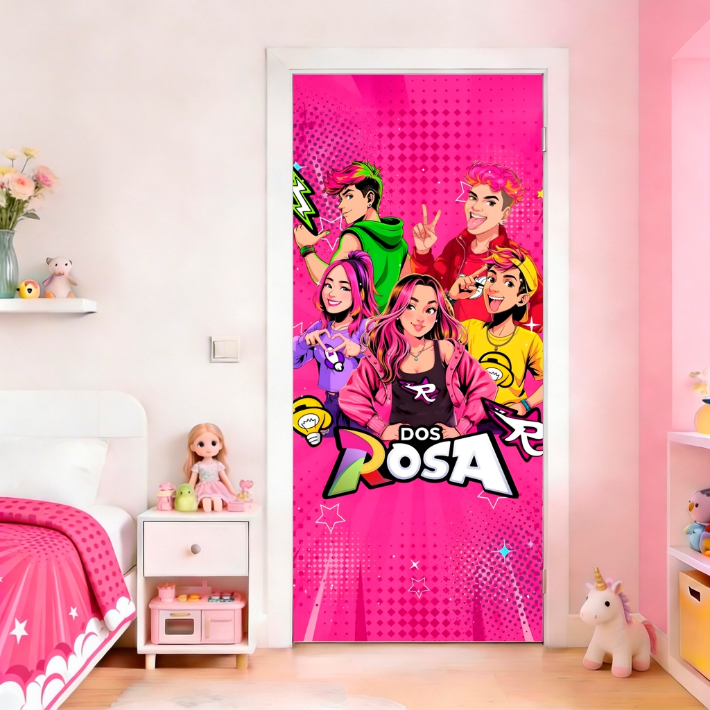 Capa Para Porta Quarto Emily Vick Dos Rosa