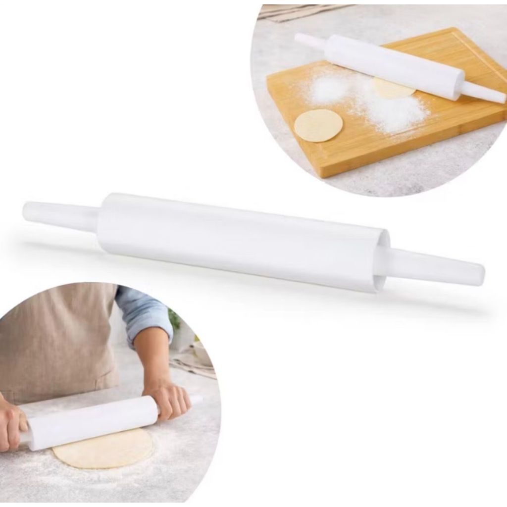 Rolo de Massa Giratório 40cm Abridor para Pizza Pão e Macarrão Plástico- Marca Rollex