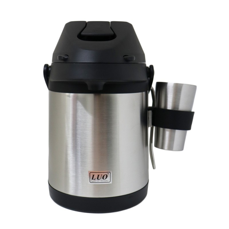 Garrafa Térmica LUO LU-4992 2,5L + Copo Mate e Bomba Dosadora
