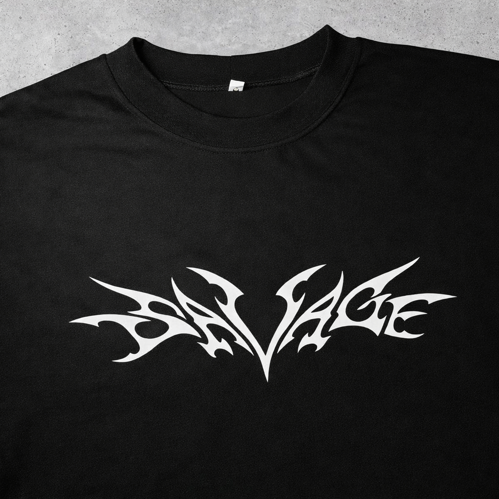 Camiseta Savage Oversized Streetwear Masculina 100% Algodão Estampa Premium