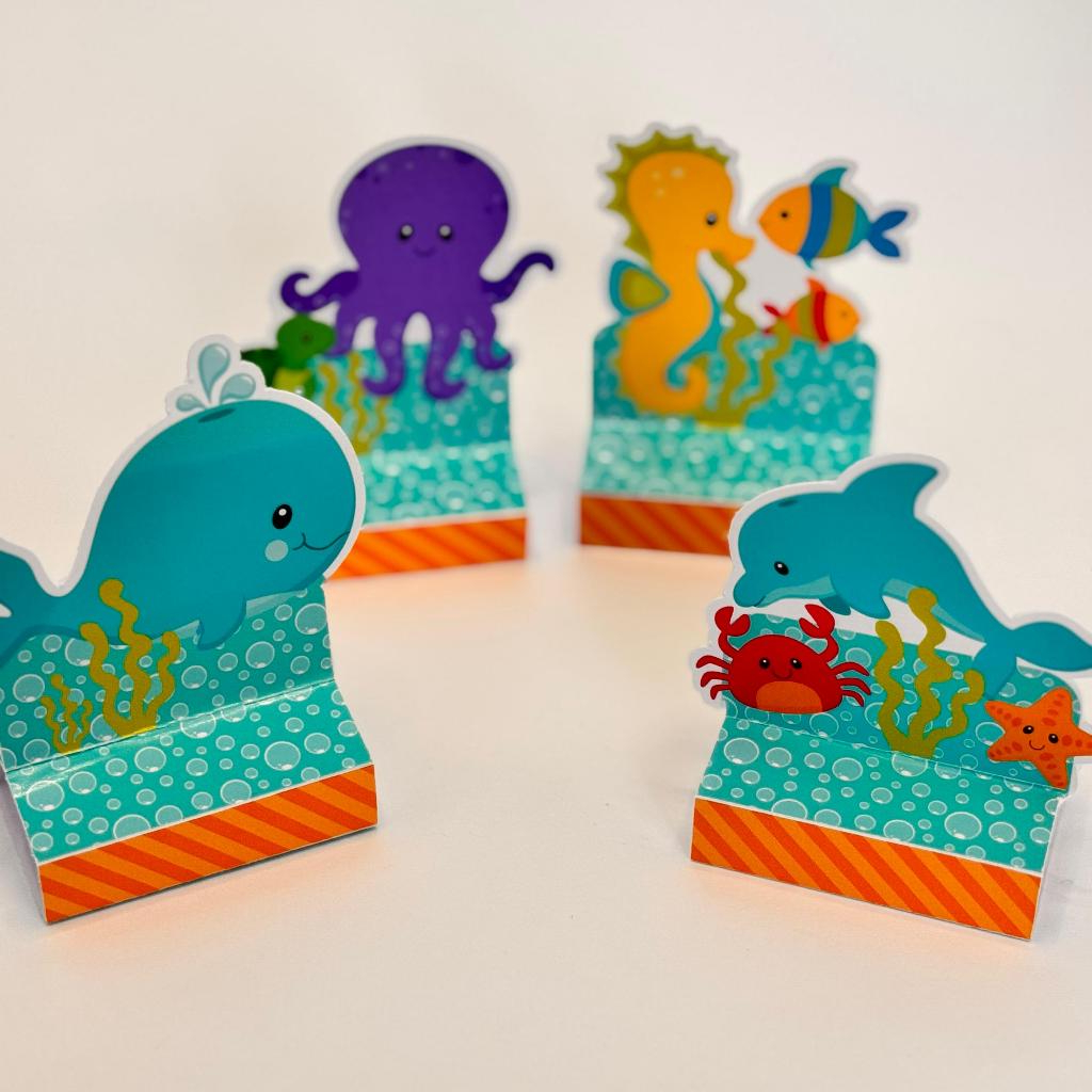20 porta bis SEM NOME de PRONTA ENTREGA lembrancinha de aniversário porta doces tema fundo do Mar M