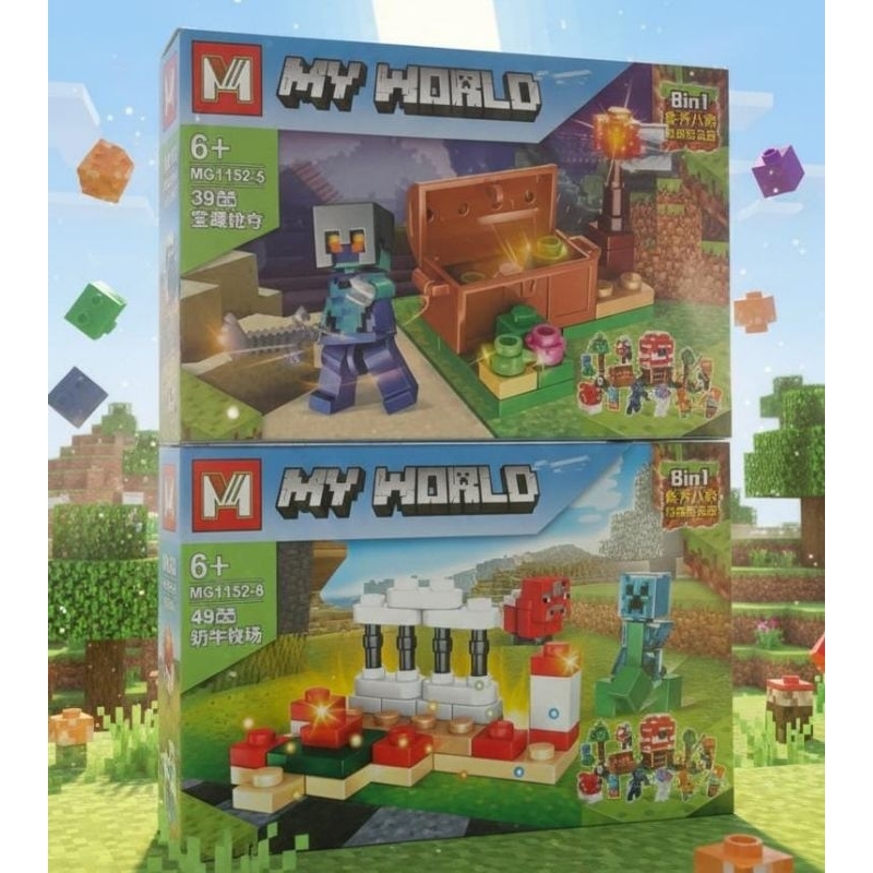 Os mais vendidos Bloco de Montar Infantil Estilo Pixel Criativo Meu Mundo Série Brinquedos educativos infantis em Oferta na Shopee