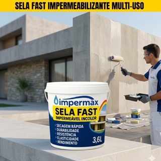 SELA FAST 3,6L impermeabilizante invisivel fácil de aplicar com secagem rapida -  rachadura pia ralo em Oferta na Shopee