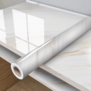 Papel de Parede Mármore Luxo com Dourado | Autocolante | Impermeável |Sala | Escritório em Oferta na Shopee